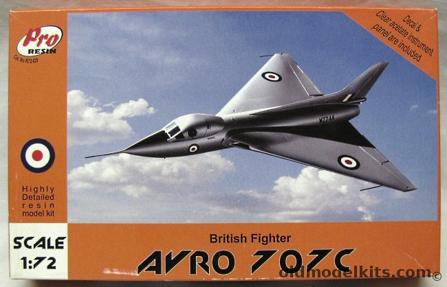 Pro Resin 1/72 Avro 707C - British Fighter, R72-029 plastic model kit